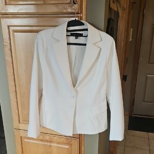 Elegant Ecru WHBM Women's Blazer